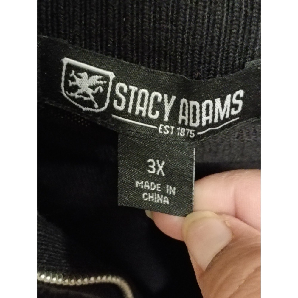 Stacy‎ Adams 2XLT Patchwork Jacquard Sweater, EUC – 1/4 Zip, Big & Tall - Picture 4 of 8